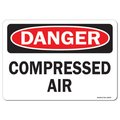 Signmission OSHA Danger Sign, Compressed Air, 24in X 18in Rigid Plastic, 18" W, 24" L, Landscape OS-DS-P-1824-L-19279